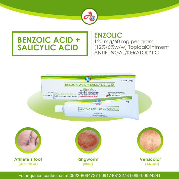 Benzoic Acid + Salicylic Acid 30g (Enzolic) (Generic of Dermalin