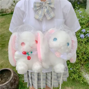 Lolita Rabbit Plush Doll Toy Backpack Shoulder Bag Cosplay Gift