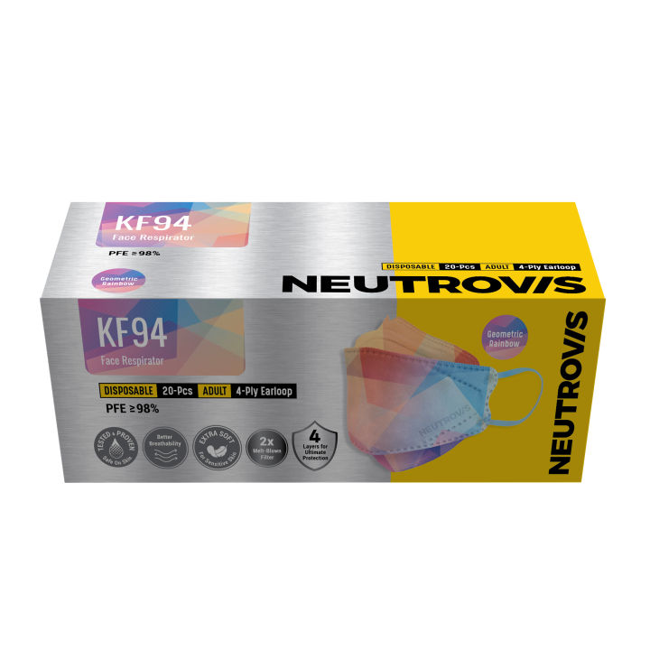 neutrovis-kf94-geometric-rainbow-set-นิวโทรวิส-หน้ากากรุ่น-kf94-สีจีโอเมตริก-เรนโบว์-20-ชิ้น-x2-กล่อง