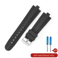 “：{ Waterproof Dust Free Silicone Ruer Watches Accessories For Bvlgari Diagono Special Convex Inter Black 22X7mm Watchbands