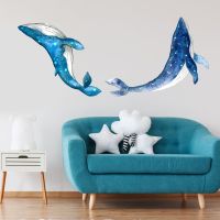 Creative Starry Sky Whale Wall Sticker Home Wall Decoration Living Room Kids Room Decor Wallpaper Animals Stickers