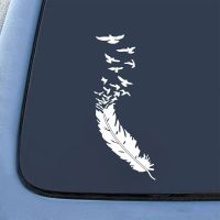 ’；【‘； Doordash Funny Car Stickers Fashion Feather Bird Decoration Stylish Side Door Car Window Auto Moto Waterproof Vinyl Sticker