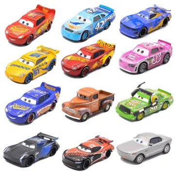 1:55 Disney Pixar Cars 3 2 Lightning McQueen Jackson School Bus Miss  Fritter Diecast Metal Metal Alloy Childrens Toy Car