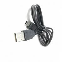 USB สีดำ1ม. 2.0สายชาร์จสายข้อมูลตัวผู้กับ Mini 5Pin B สำหรับ Sony MP3คอนโทรลเลอร์ PS3