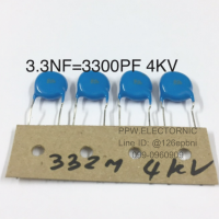 10ชิ้น 4000V 332M 0.0033UF 4KV 3.3NF=3300PF (M=+-5%) ขาห่าง10mm. Capacitor Ceramic คาปาซิเตอร์ เซรามิก ตัวเก็บประจุ คุณภาพเต็ม100% อะไหล่อิเล็กทรอนิกส์