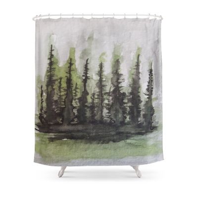 Forest Shower Curtain With Hooks Home Decor Waterproof Bath Creative Personality 3D Print Bathroom Curtains