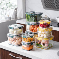 Square Sealed Fresh-keeping Box Food Grade Plastic Refrigerator Storage Box Kitchen Household Transparent Storage Box