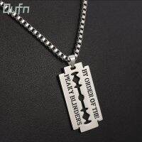 Razor Blade Necklace Movie Jewelry Peaky Blinders Blade Pendants Necklaces Stainless Steel Style Accessories for Women Men Gift Fashion Chain Necklace