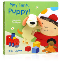 Play Time, Puppy! Play, puppy finger puppet English original picture book childrens Enlightenment cognitive habits develop cardboard book parent-child interaction finger puppet childrens toy book learning and playing 0-1-3 years old