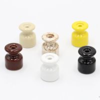 【DT】 hot  6/15/100Pieces Porcelain Insulator for Wall Wiring Cable Twisted Cord Ceramic Insulator with Screw Parts