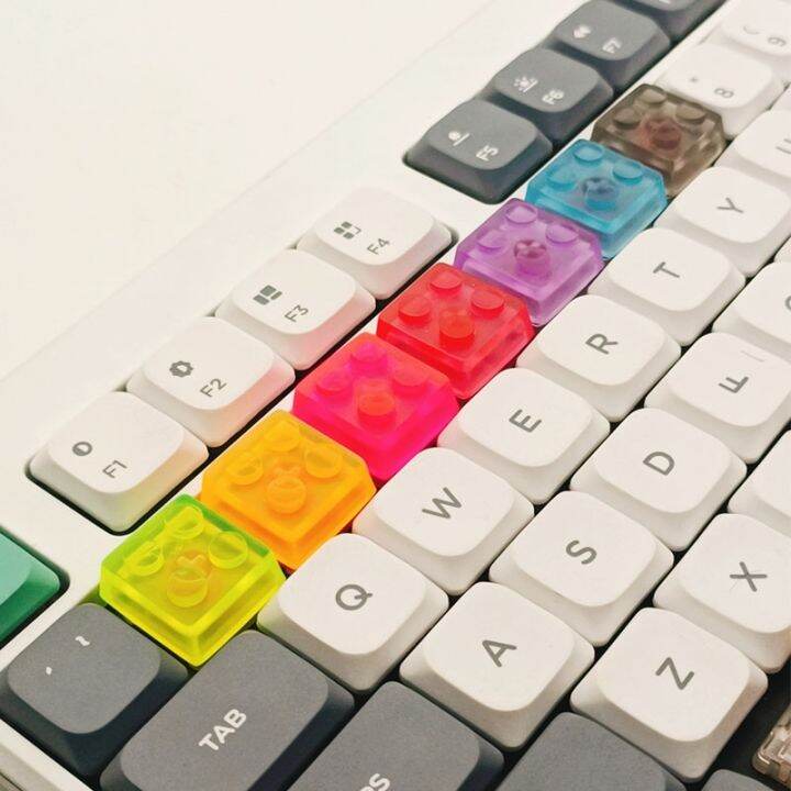 Colorful Transparent Blocks Keycaps For Cherry TTC Gateron Low Profile