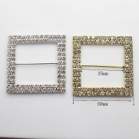 4pcs/Lot 50MM Silver or Gold Square Buckles Supplies Metal Wedding Decoration Diy Manual Accessory Ribbon Fitting Shoe Buckle