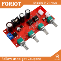 Foriot Foriot บอร์ด NE5532เครื่องขยายเสียงพรีแอมป์เครื่องขยายเสียงสเตอริโอ HiFi,ตัวควบคุมเครื่องขยายเสียงเสียงแหลมเบสปานกลาง AC DC