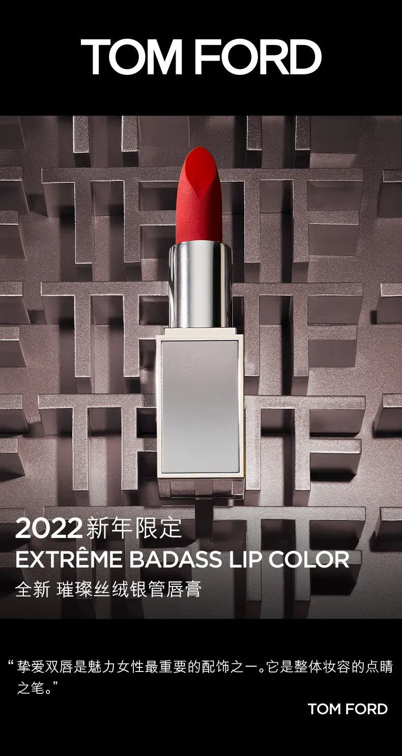 TOM FORD luxury silver glitter matte lipstick tf lipstick bright velvet  silver tube limited | Lazada PH