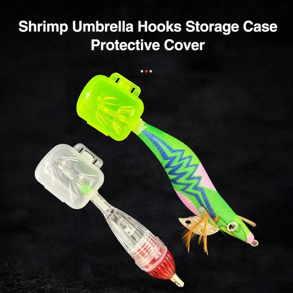 Fishing Accessories Squid Jig Cover 10pcs Shrimp Umbrella Hooks Protective  Cases Compact Transparent Squid Jig Covers for Easy Hook Storage