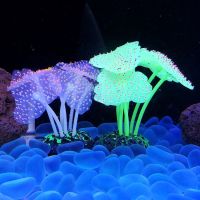 Environmentally Friendly Silicone Glowing Artificial Fish Tank Fluorescent Coral Aquarium Landscape Underwater Anemone Decor