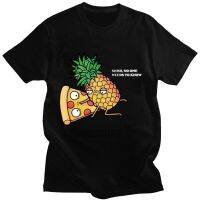 【Mens clothing】 Men2021Pizza ผลไม้ PrintedAesthetic เสื้อสันทนาการ O คอเสื้อยืด Streetwear ประเดิมกราฟิก