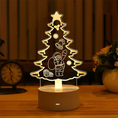 3D Night Lamp Desktop Night Light Boys and Girls Holiday new Year Gift Christmas Decorative Bedroom Bedside Table Lamp Navidad