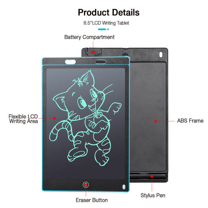 vastar-1pcsแท็บเล็ตสำหรับเด็กthreetrees-8-5นิ้วlcdแท็บเล็ตวาดรูปเด็กวาดภาพpadแผ่นกระดานเขียนสำหรับเด็กแผ่นรองเขียนlcdแผ่นรองเขียนแท็บเล็ตสำหรับเด็ก