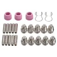 25Pcs for SG55 AG60 WSD60 Consumables KIT Electrodes Sheild Cups TIPS Spacer Guide Plasma Cutter Welder Torch