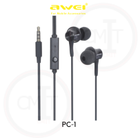 หูฟัง awei รุ่น PC-1 หัว 3.5 หูฟังเสียงดี อุปกรณ์เสริมมือถือ อุปกรณ์เสริมโทรศัพท์ หูฟังคุณภาพดี หูฟังราคาถูก