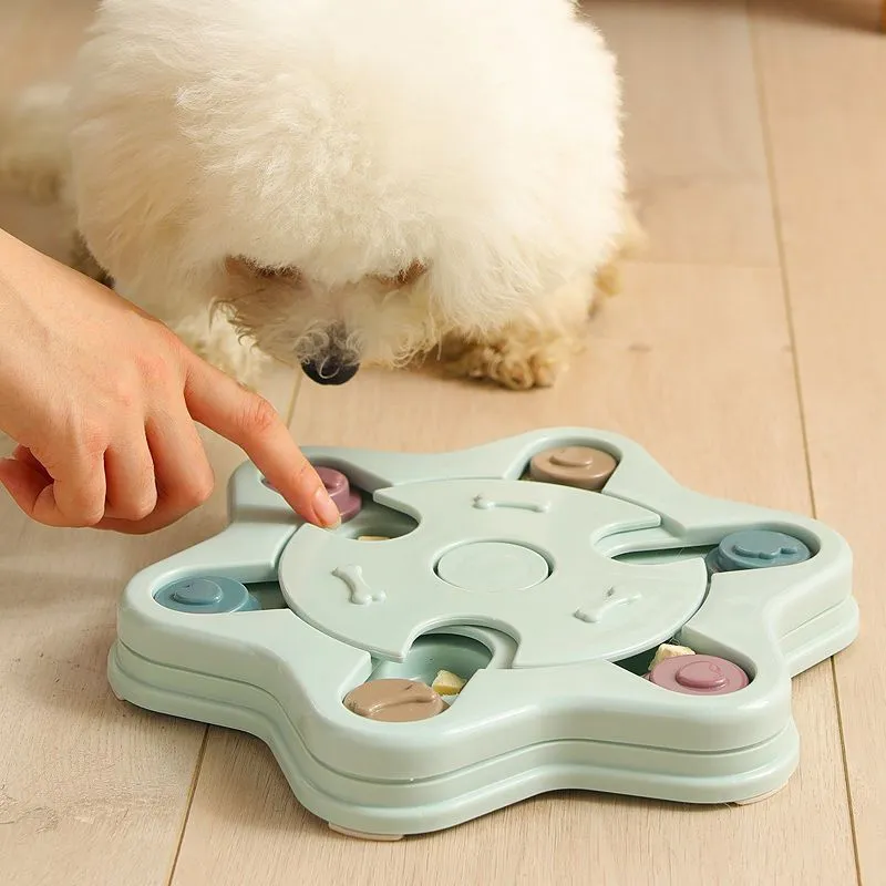 Elezenioc Dog Puzzle Slow Feeder Toy, Puppy Treat Dispenser Slow