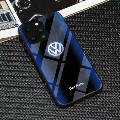 Volkswagen เคสสำหรับไอโฟนโทรศัพท์กันกระแทก14 /Pro/plus/pro Max/ 13/12/11-กระจกป้องกัน
