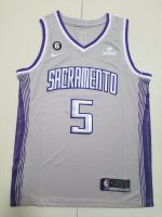 ขายดีผู้ชาย2023-24 Sacramento Kings DeAaron Fox City Edition เสื้อเจอร์ซีย์ Swingman-สีเทา