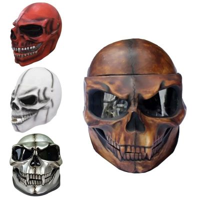 Motorcycle Ghost Skull Helmets Skull Goggles Skeleton Skull Helmets With Lens Full Face Skull Skeleton Helmets For Halloween