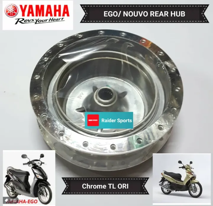 Yamaha Ego Nouvo Rear Hub (Chrome) Thailand Original 100% | Lazada