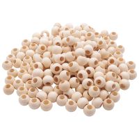 200Pcs Natural Wooden Beads, 20mm Wood Spacer Beads Round Wood Loose Beads For Jewellery Making