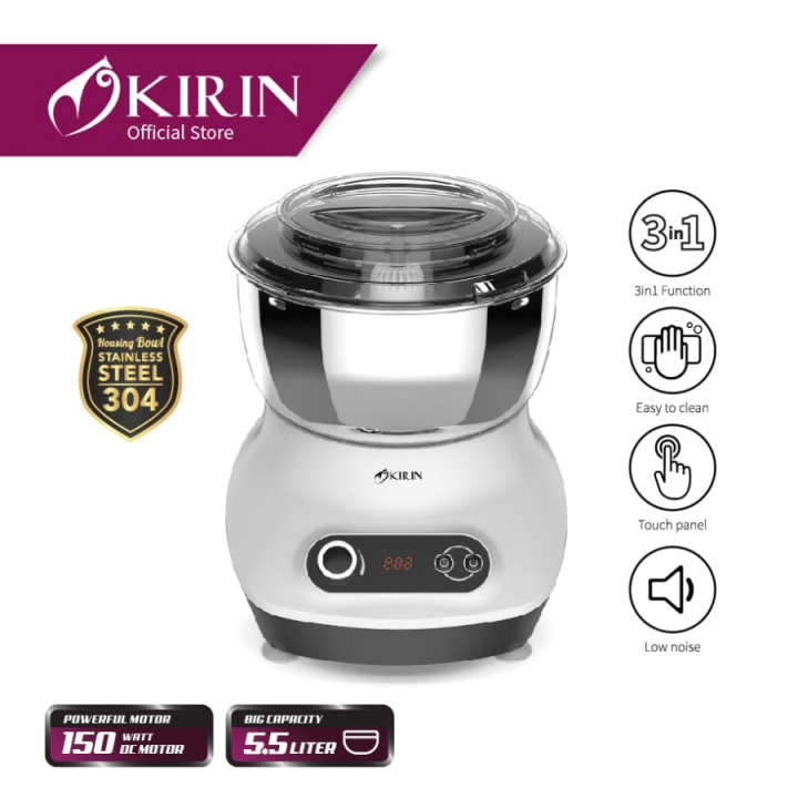 KIRIN Mixer KPM155 KPM155 Kapasitas Besar 150 Watt Lazada