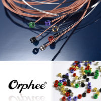 Orphee สายเหล็กอะคูสติกกีตาร์พื้นบ้าน TX620-P 6ชิ้นทั้งชุดอะไหล่ (.010-.047) แกนทองแดงเหล็กกล้าคาร์บอนสูงลวดเย็บกระสอบความตึงเครียดที่เบาเป็นพิเศษกับปลายลูก