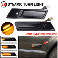 ไฟเลี้ยวแบบไดนามิก LED ไฟเลี้ยวด้านข้างกระจกไฟกระพริบสำหรับ BMW 3 5 7 Series E34 E36 1990-1996