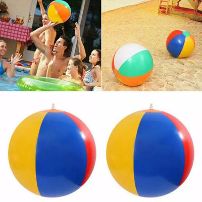Mazalan ลูกบอลชายหาดสระน้ำเล่นสำหรับเด็กของเล่นแบบโต้ตอบของเล่นเป่าลมลูกบอลพีวีซี1ชิ้น