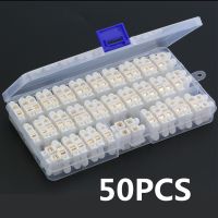 50PCS Fast Wire Cable Connectors Universal Compact Conductor Spring Splicing Wiring Connector Push in Terminal Block