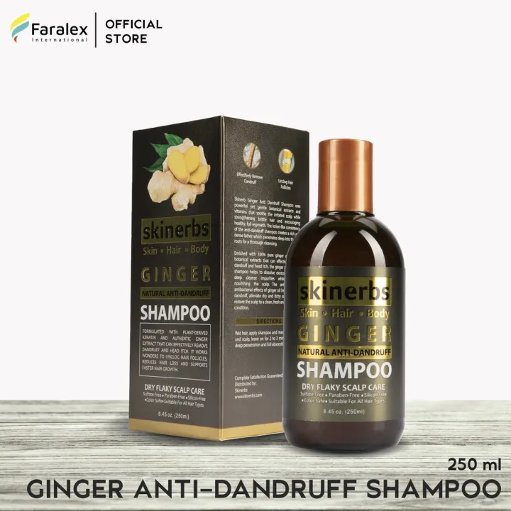 【Ready Stock】 SKINERBS™ Natural Ginger Anti Dandruff Shampoo 250ml
