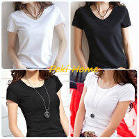 เสื้อยืด DX-Y36/DX-V36 สีหวานผ้าฝ้ายทรงพอดีตัวพร้อมส่ง