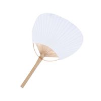 Hand-painted Round Fine Art Fan Pure White Bamboo Pai-fan DIY Antiquity Fan For Calligraphy Painting Home Art Decorations