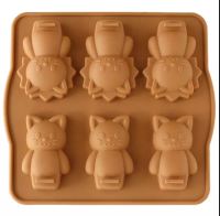 Cat and Lion silicone mold พิมพ์ซิลิโคน ทำขนม โมล์สบู่ พิมพ์วุ้น พิมพ์ช็อคโกแลต พิมพ์เค้ก ลาย แมวกับสิงโต