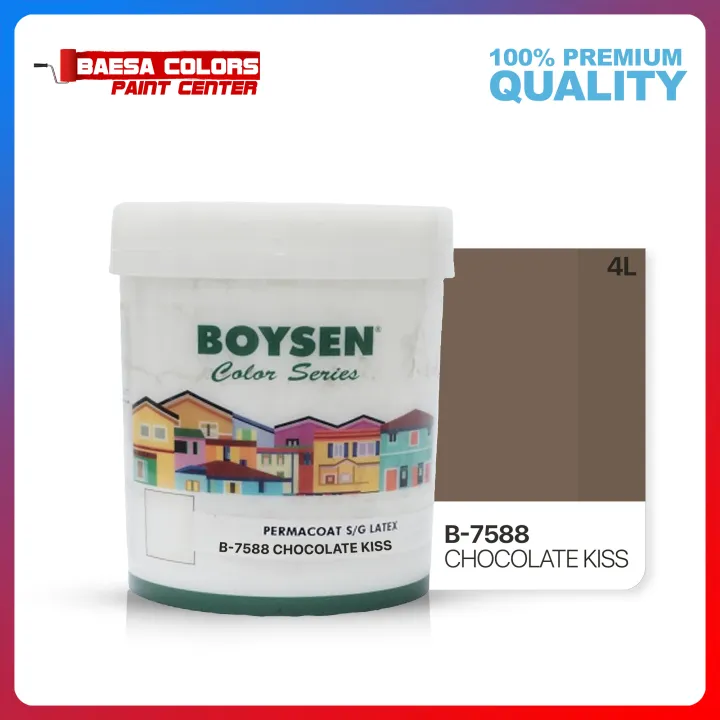 BOYSEN PERMACOAT LATEX 4L - CHOCOLATE KISS B-7588 FAMILY COLOR BROWN ...