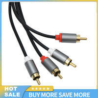 สายเสียง Hifi 2 Rca ถึง2เสียง Rca สายทีวี Audio วิดีโอดอกบัวคู่สำหรับลำโพงเครื่องเล่นซีดีโฮมเธียเตอร์