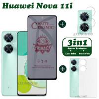 3in 1 Huawei Nova 11i ป้องกันการสอดแนมความเป็นส่วนตัวฟิล์มกระจกหัวเว่ย Huawei Nova 11i ฟิล์มเซรามิกและฟิล์มด้านหลัง Huawei Nova 11i ฟิล์มปกป้องหน้าจอ + ฟิล์มเลนส์ + ฟิล์มด้านหลัง