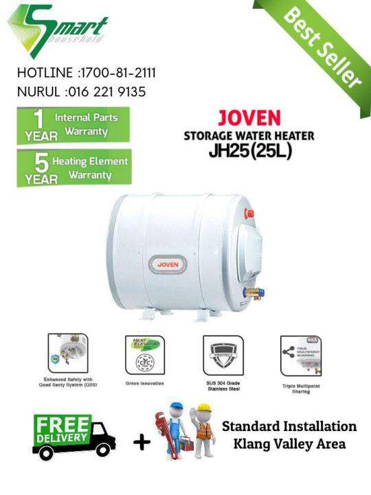 Joven Storage Water Heater JH25 (25 litter) (Free Standard Installation  Available For Klang Valley Area Only) | Lazada