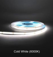 COB 5M แถบไฟ LED ไฟเส้นสายยาว ความหนาแน่นสูง COB ยืดหยุ่น 320/leds DC 12V/5m  24V/10m RA80เปลี่ยนฟรี 3000K 4000K 6000K