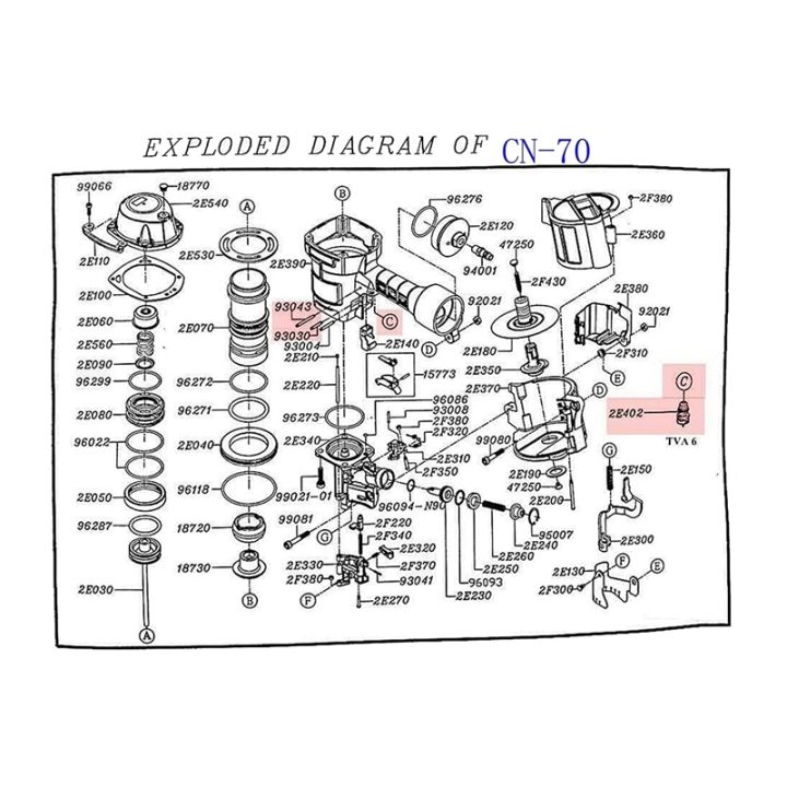 tva6-trigger-valve-tva1-part-replacement-trigger-valve-kit-for-cn55-cn70-and-cn80-coil-nailers-repair-parts