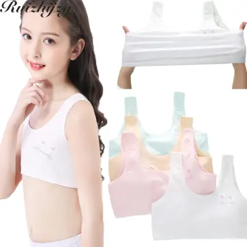 Kids Girls Bra Comfortable Puberty Girls Underwear Young Girl Students  Training Bra Underwear Vest for Teenage Children (Color : Black, Kid Size :  14) : : Clothing, Shoes & Accessories