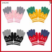 ZHEZHE Girls Boys Knit Winter Warm Magic Mittens Imitation Cashmere Cute Baby Gloves Kids Baby Gloves