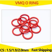 ❂▲ 10Pcs Silicone Rubber VMQ O-RingO Ring Washer CS 1.5mm 1.9mm 2mm