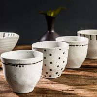 ANTOWALL Japanese Teacup Retro Household Creative Ceramic Teacups High Level Lovers Drinking Cups